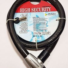 قفل دوچرخه موتوری کلیدی های سکوریتی مدل 25×1500 میلیمتری Cable Lock High Security